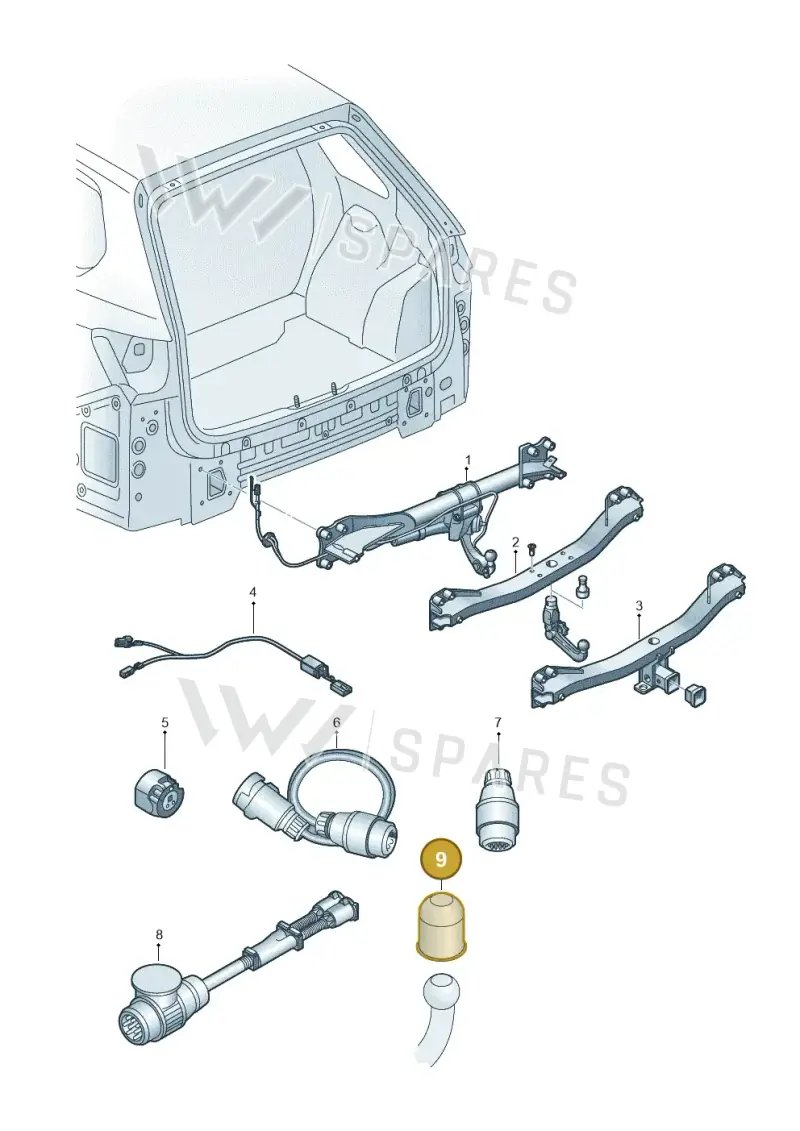 000092201A — Volkswagen Tiguan 2.0 4Motion (2017-2024) diagram 439071010, position 9