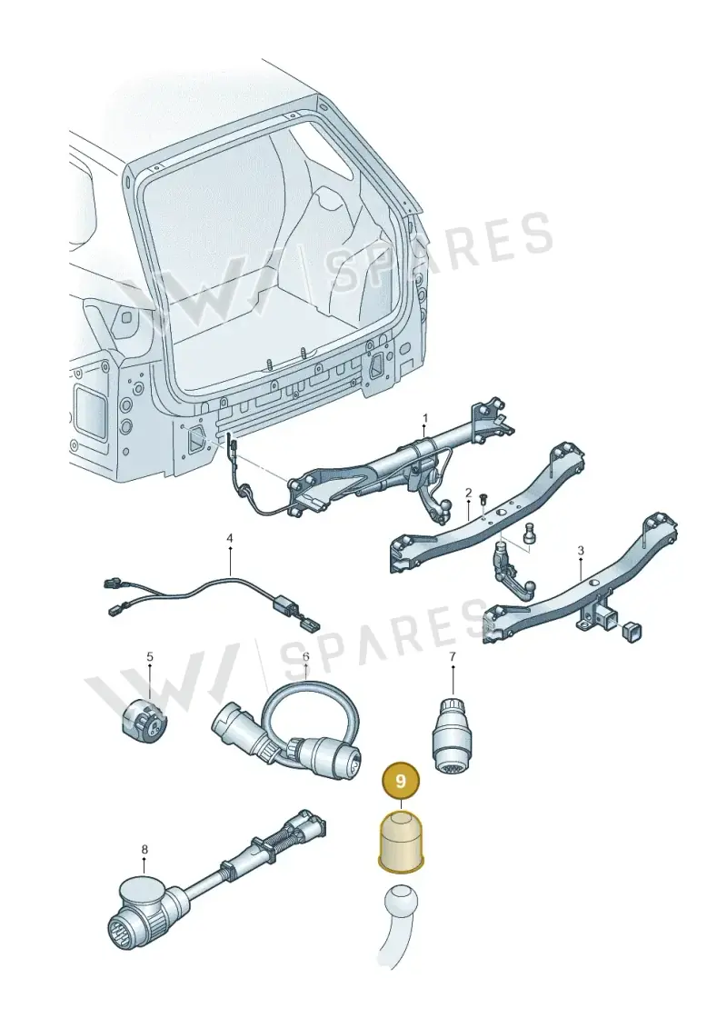 000092205 — Volkswagen Tiguan 2.0 4Motion (2016-2024) diagram 439071010, position 9