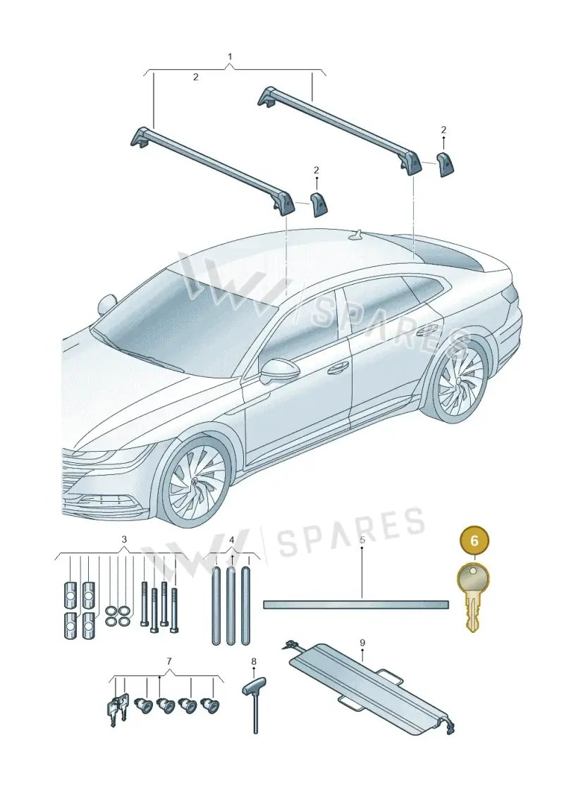 000092795AD — Volkswagen Arteon (2017-2023) diagram 828071030, position 6