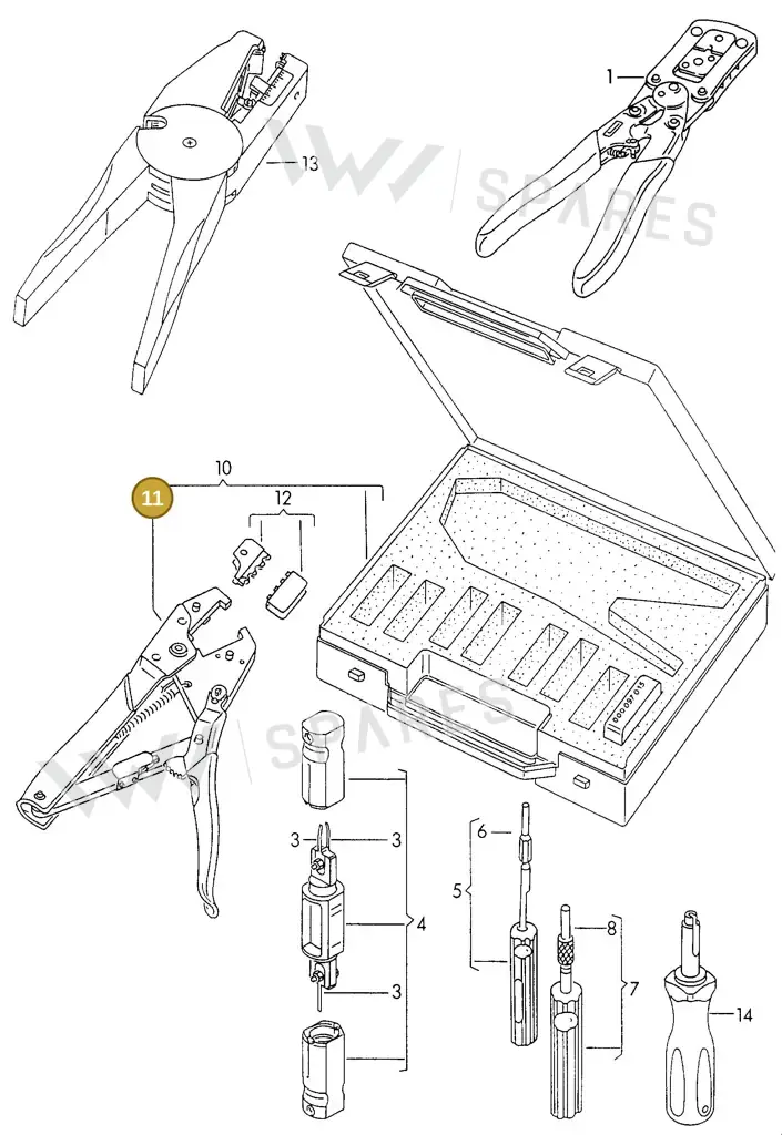 000097014 — Volkswagen Derby (MEX) (1994-1996) diagram 198974700, position 11