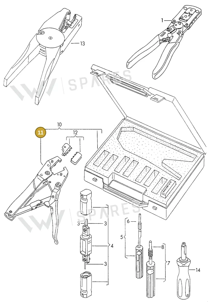 000097014 — Volkswagen Derby (MEX) (1994-1996) diagram 198974700, position 11