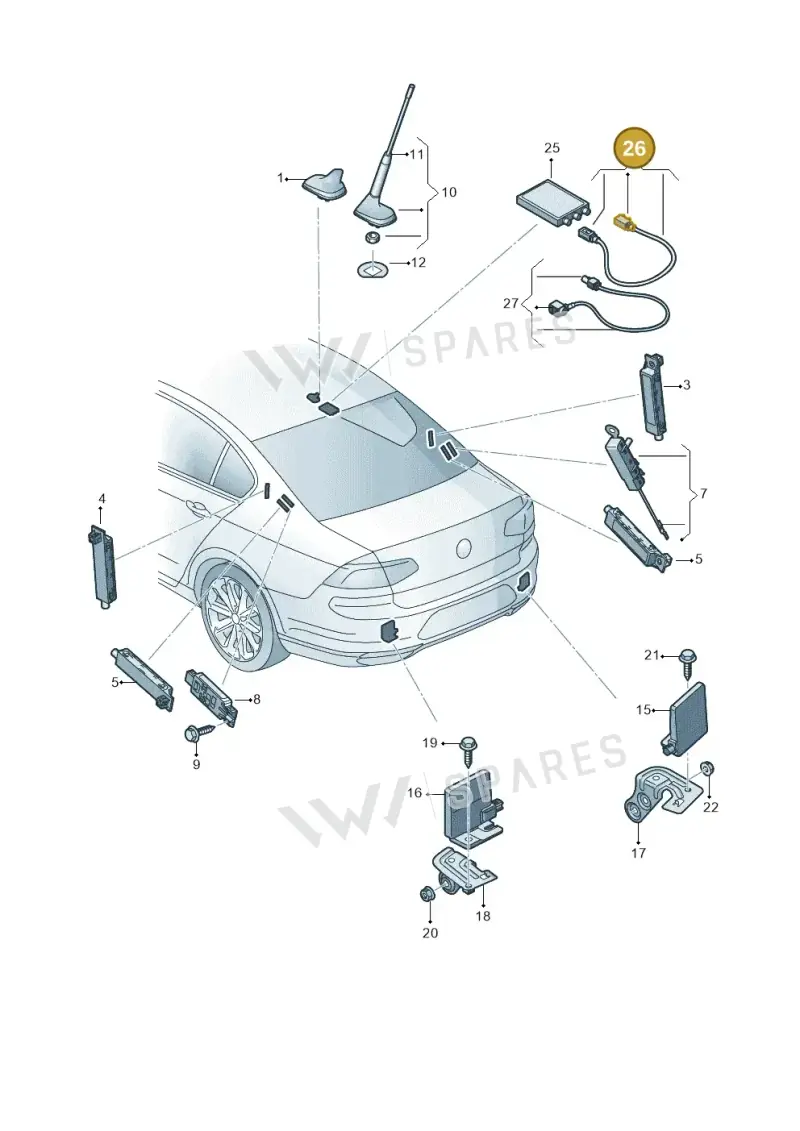 000098650 — Volkswagen Passat saloon (2014-2024) diagram 793035023, position 26