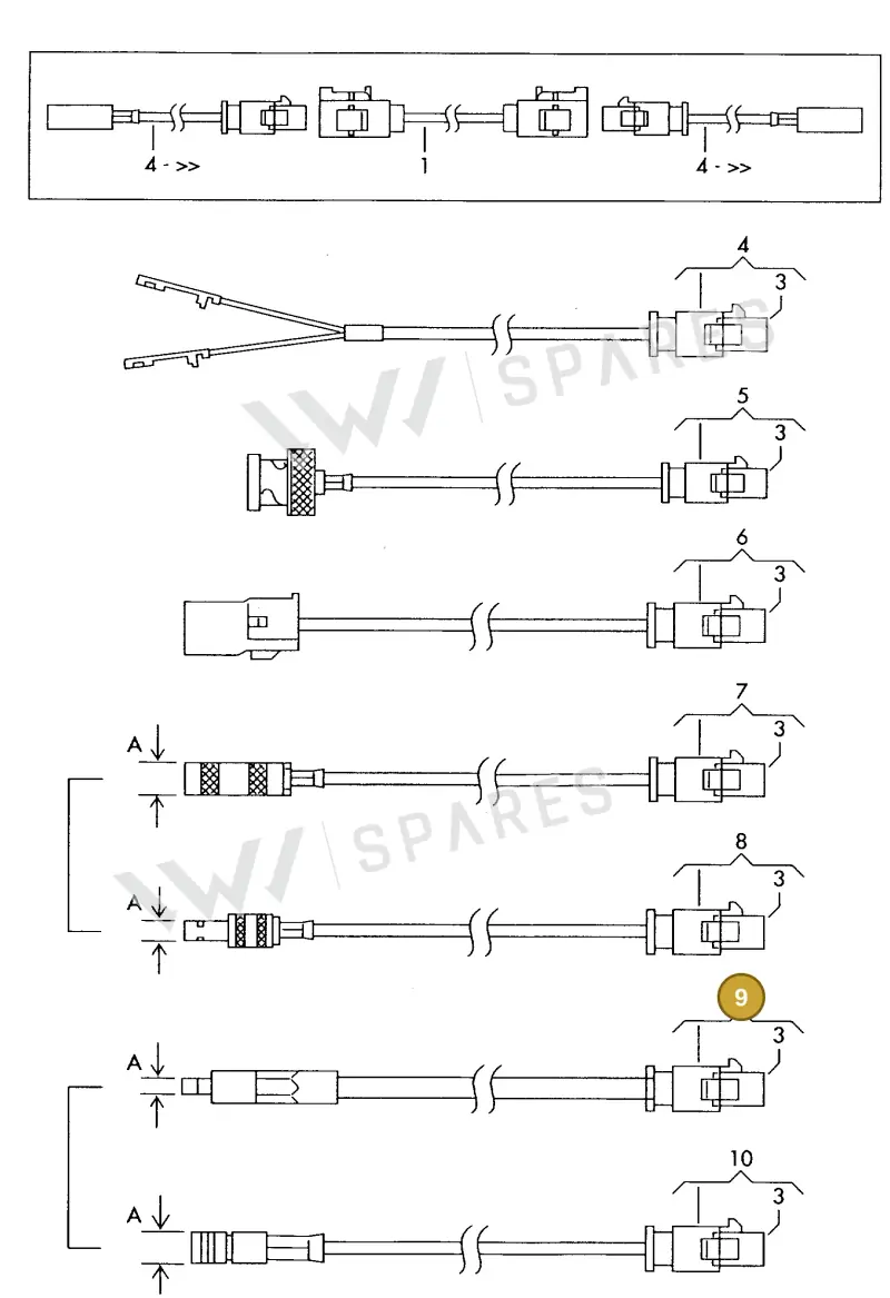 000098687A — Volkswagen 1J0 platform diagram 198035250, position 9