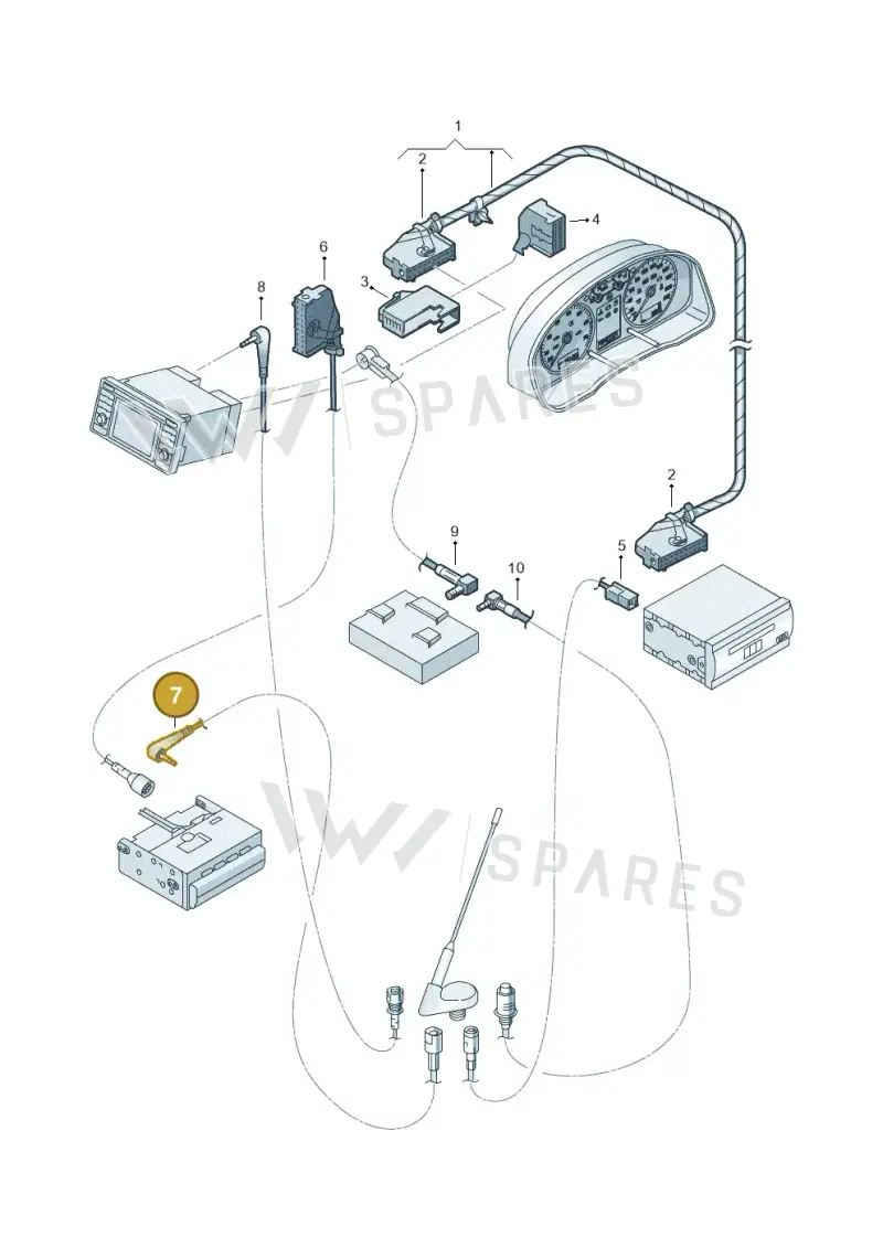 000098691 — Volkswagen Jetta Wagon (2001-2001) diagram 266972400, position 7