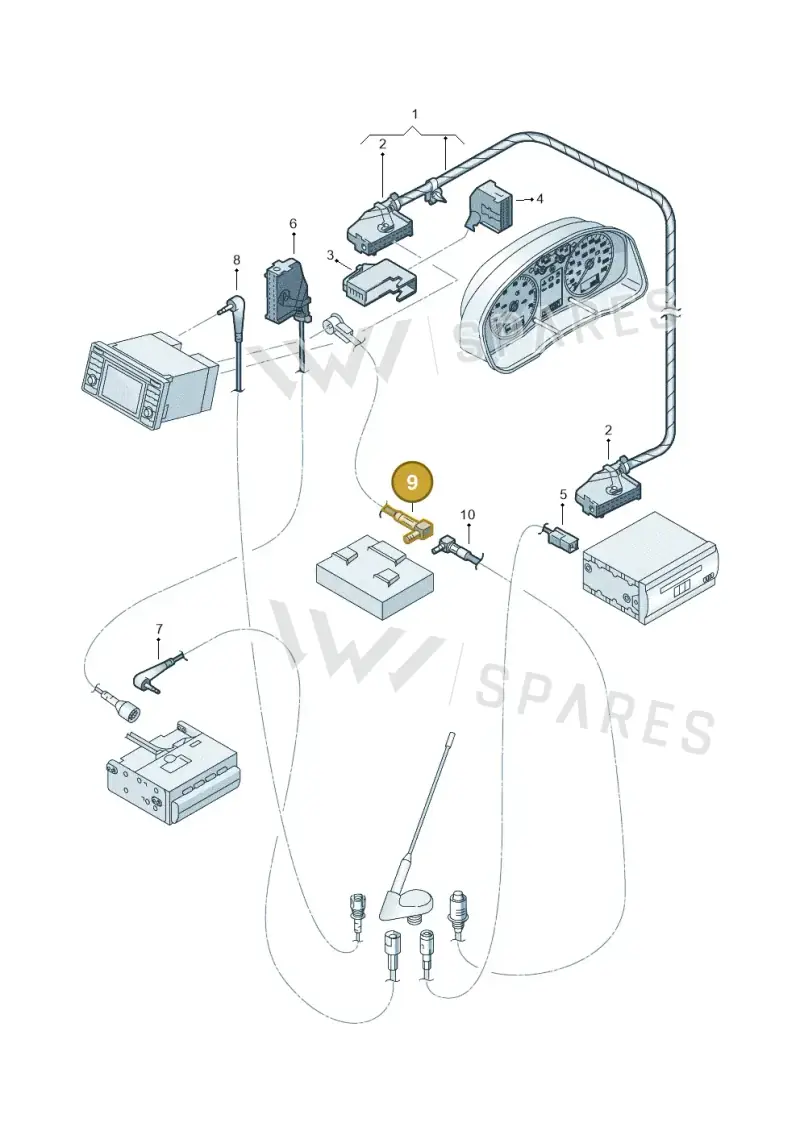 000098696 — Volkswagen GOLF/VAR./4MOT. A4     02 (2001-2002) diagram 266972400, position 9