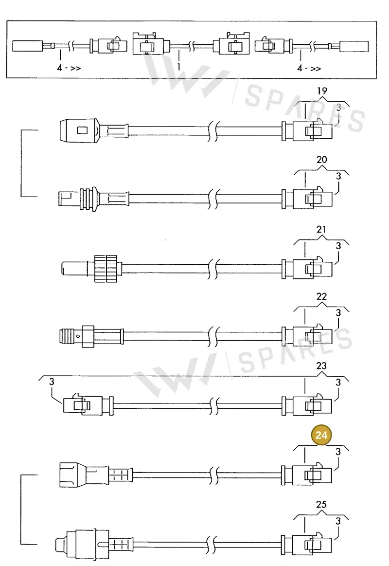 000098697 — Volkswagen 1J0 platform diagram 198035270, position 24
