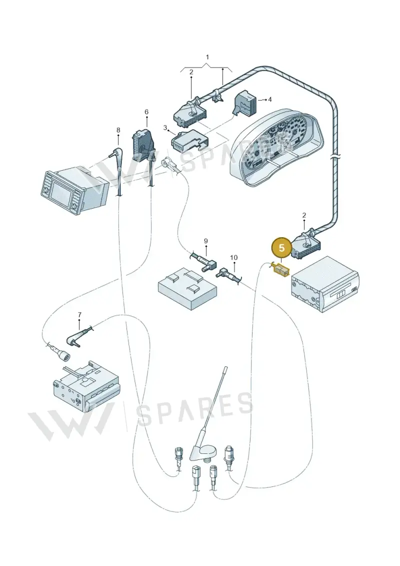 000098697 — Volkswagen GOLF/VAR./4MOT. A4     02 (2001-2002) diagram 266972400, position 5