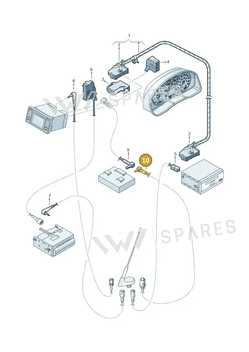 000098698 — Volkswagen Jetta Wagon (2001-2001) diagram 266972400, position 10
