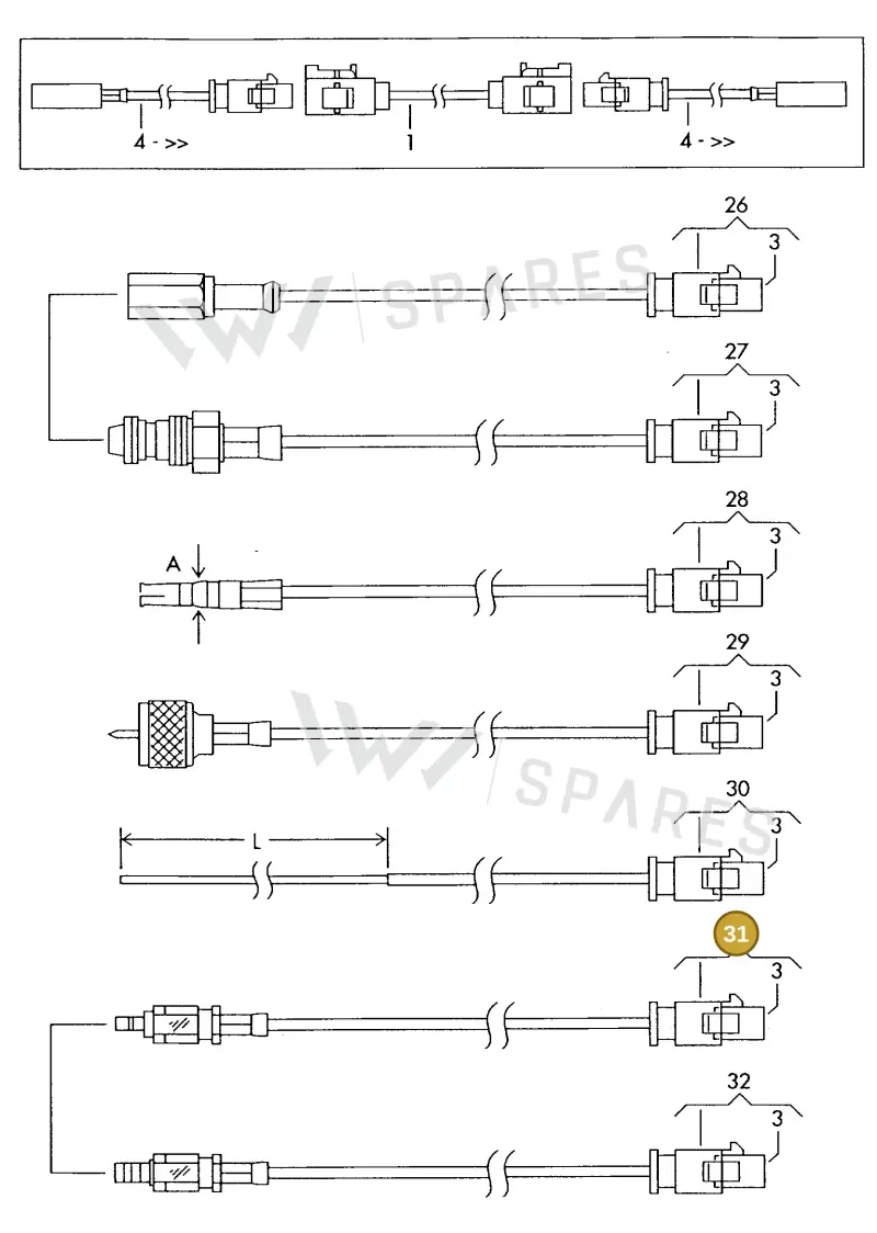 000098706 — Volkswagen 1J0 platform diagram 198035280, position 31