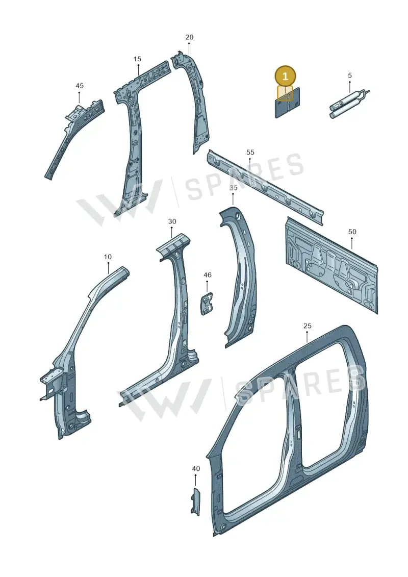 000800981 — Volkswagen Amarok twin cab (2022-) diagram 683809500, position 1