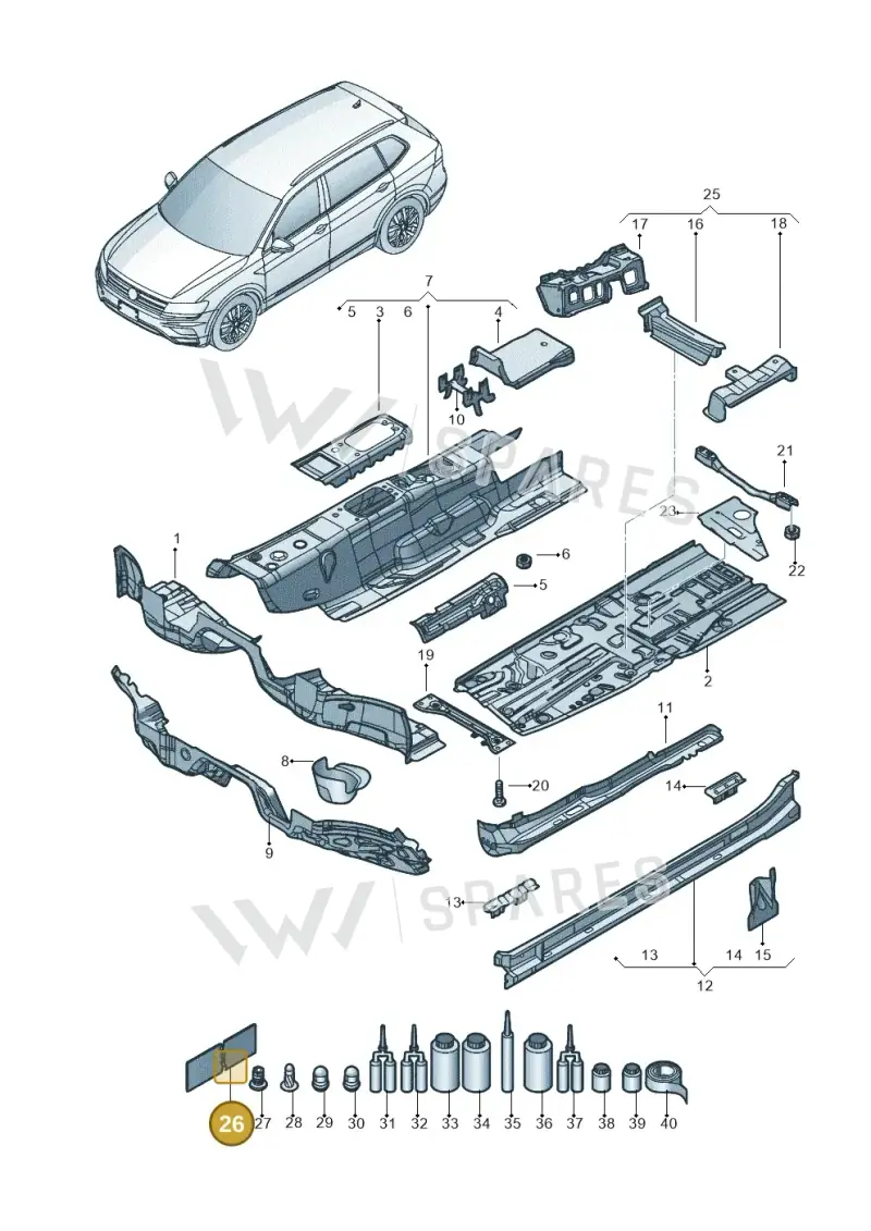 000800981 — Volkswagen Tiguan 2.0 4Motion (2017-2024) diagram 833803010, position 26