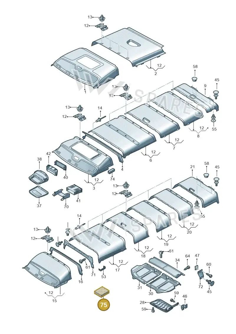 000863421 — Volkswagen Crafter 35 panel (2011-2016) diagram 483867550, position 75