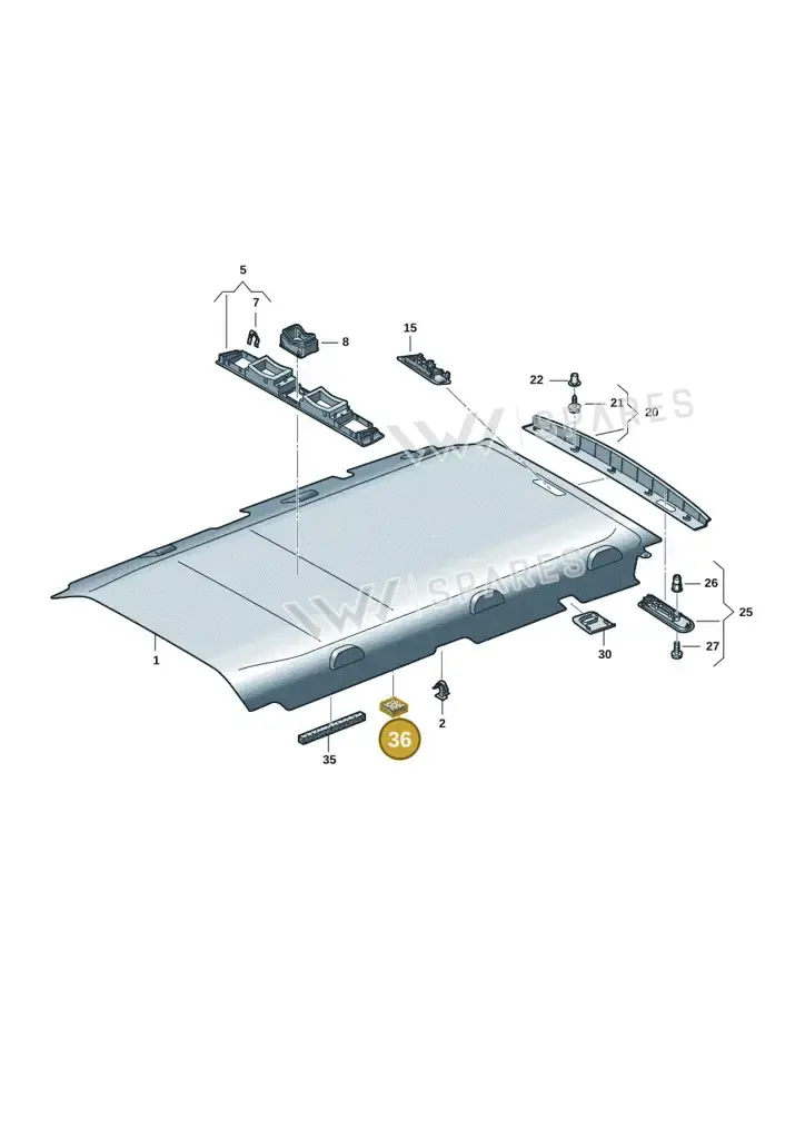 000863421 — Volkswagen Transport. multivan (2019-2024) diagram 7em867060, position 36