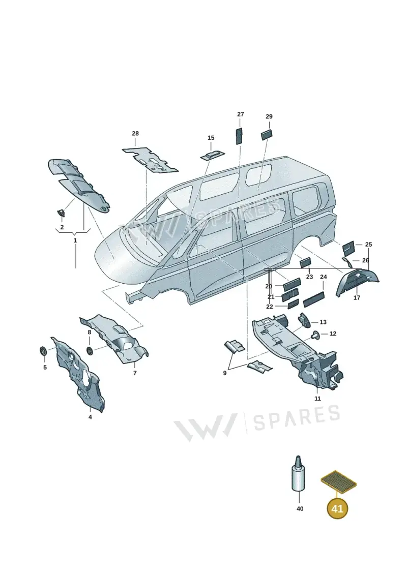 000863890 — Volkswagen Multivan (2021-) diagram 7t0863200, position 41