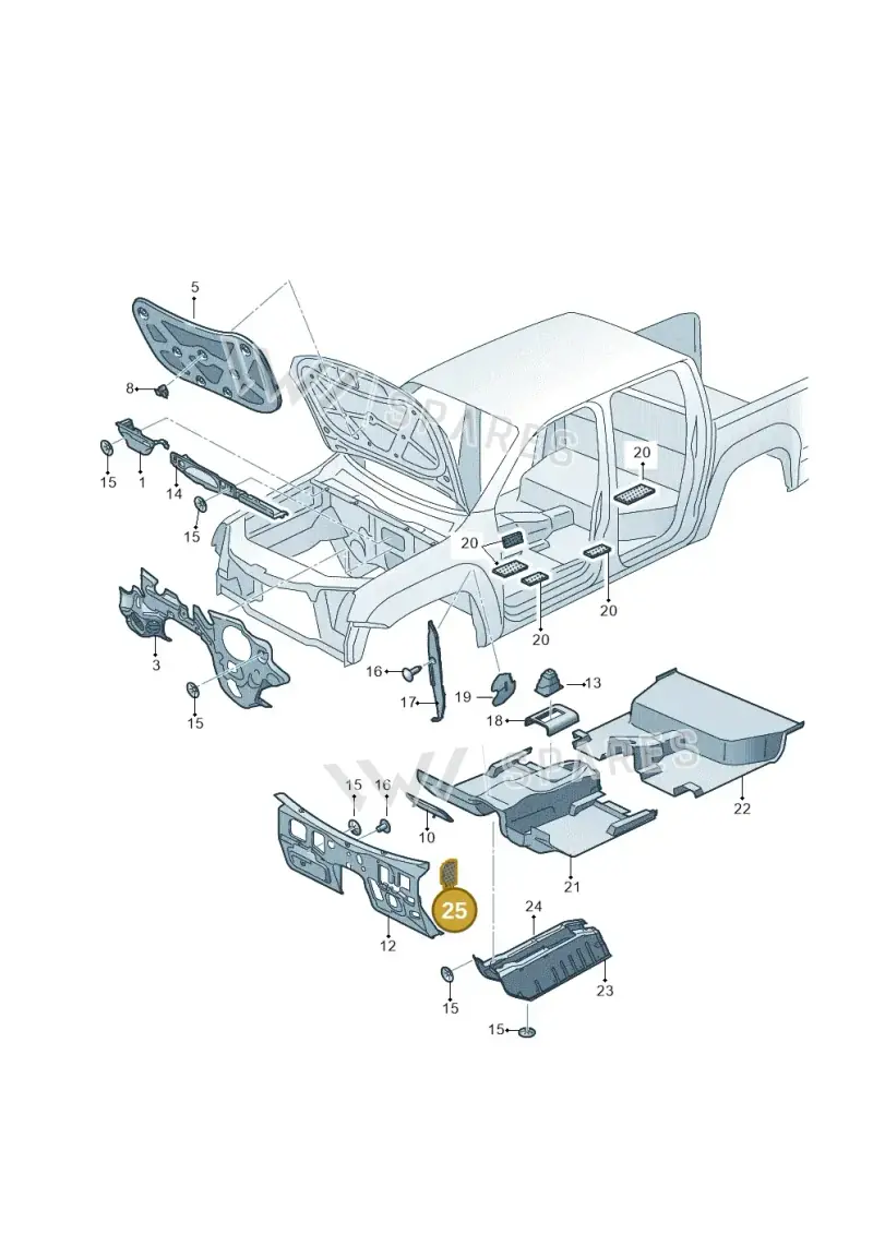 000863890 — Volkswagen Amarok twin cab (2022-) diagram 894863200, position 25