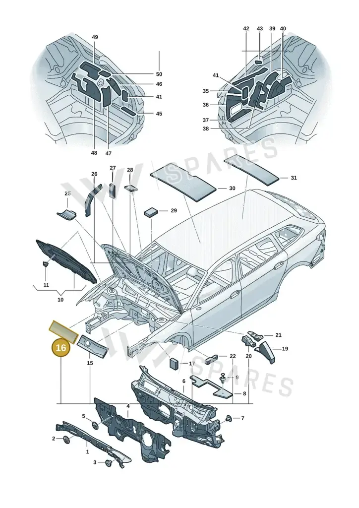 000863890 — Volkswagen Passat estate (2023-) diagram 3j0863200, position 16