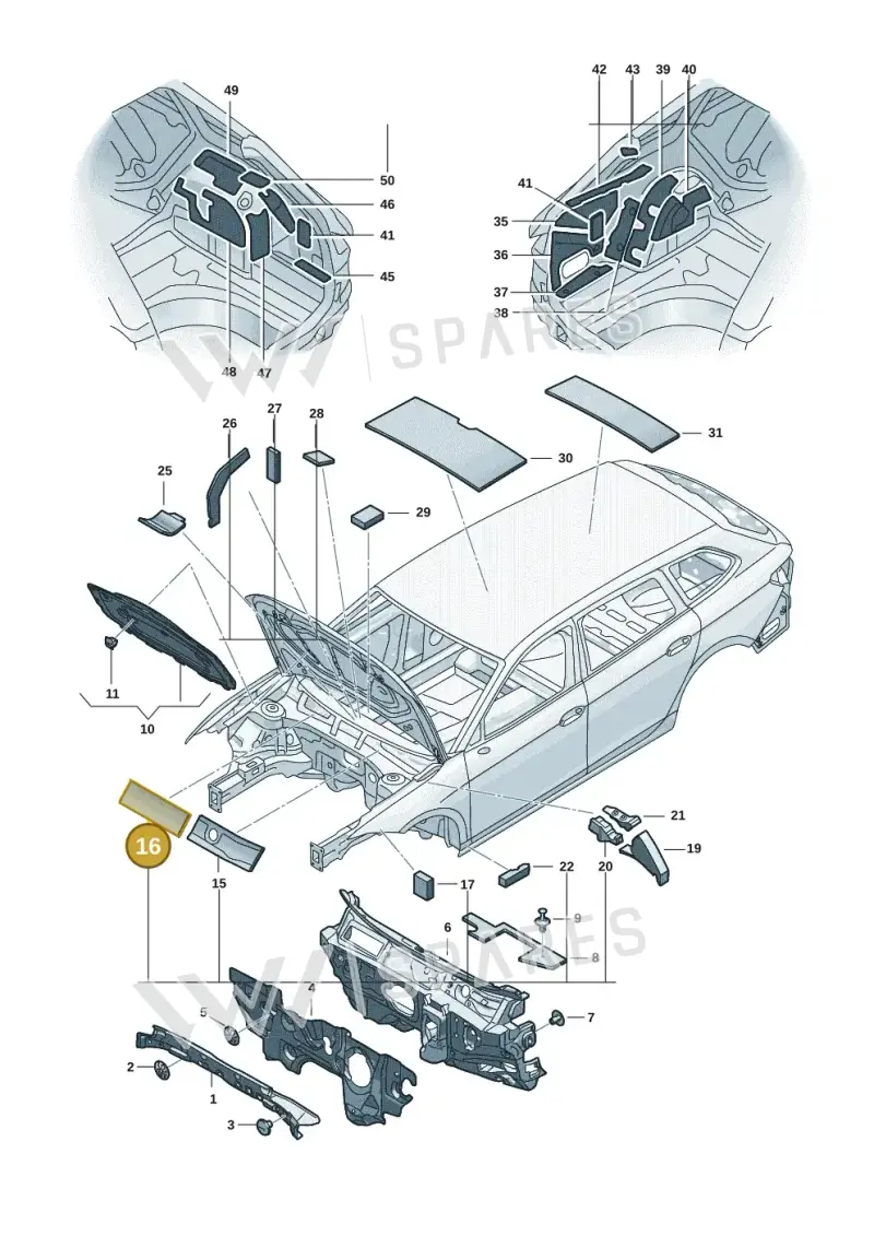 000863890 — Volkswagen Passat estate (2023-) diagram 3j0863200, position 16