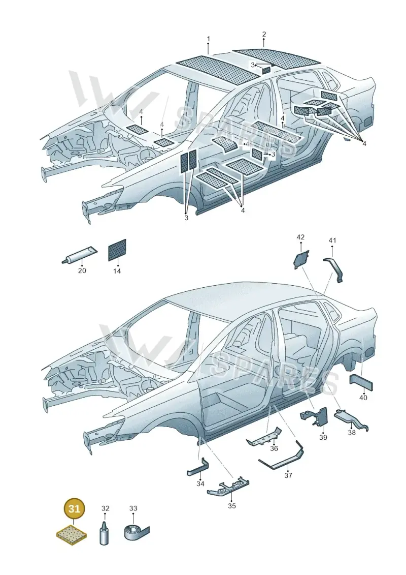 000864663 — Skoda Kamiq (2019-2020) diagram 726863250, position 31