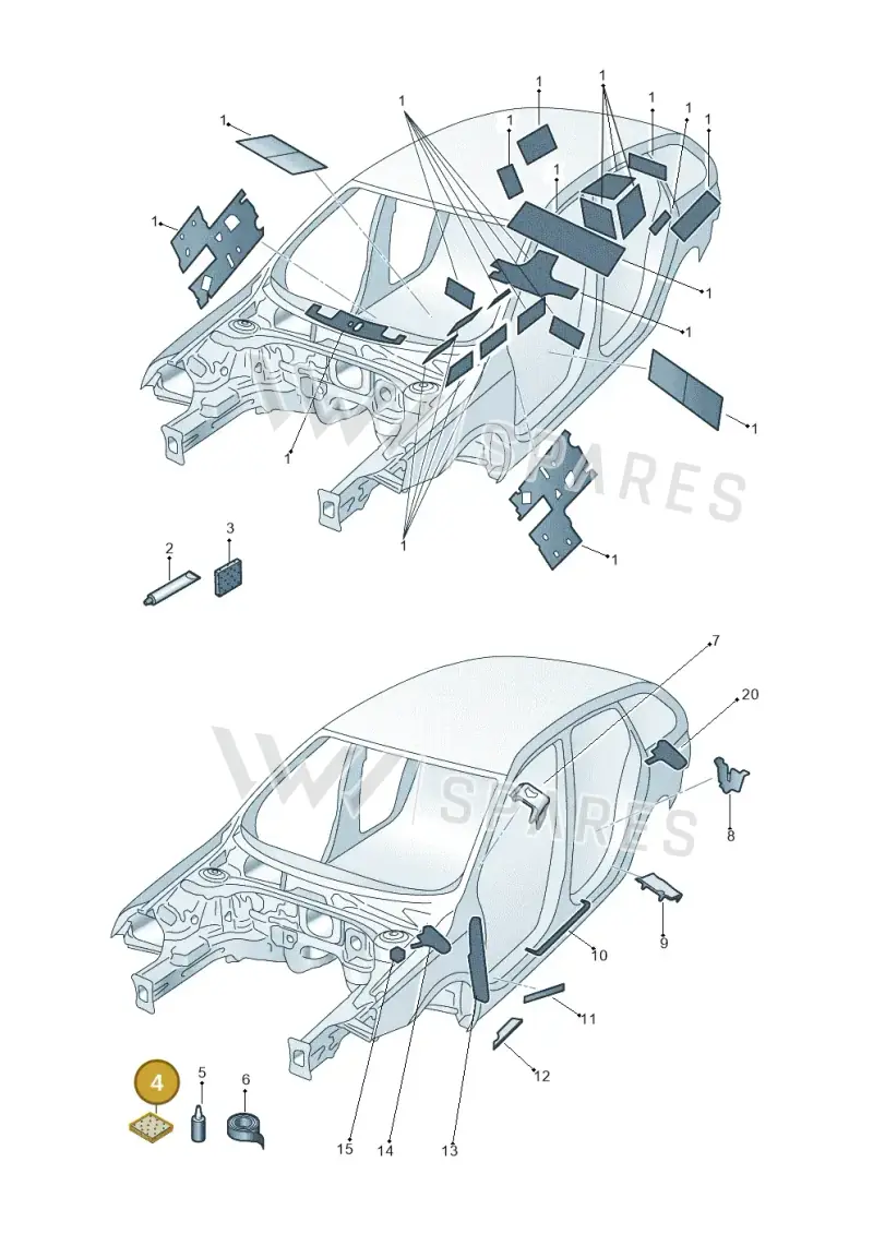 000864663 — Skoda Octavia (2017-2020) diagram 753000250, position 4