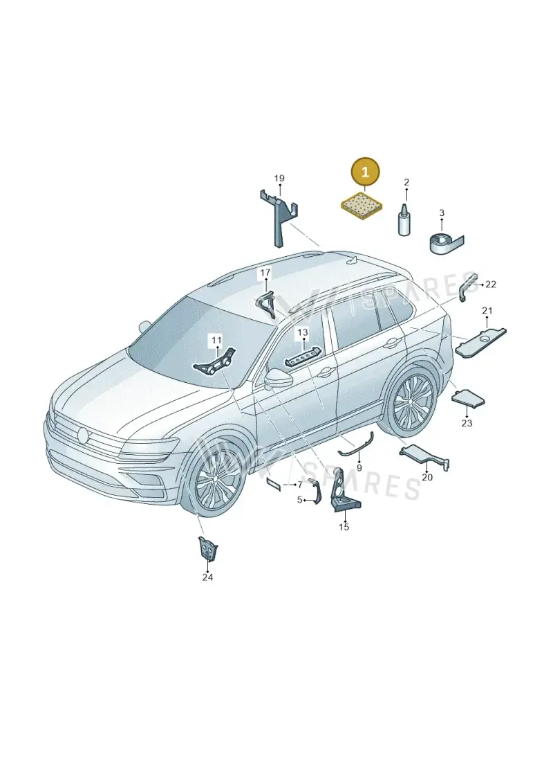 000864663 — Volkswagen Tiguan (2017-) diagram 884864000, position 1
