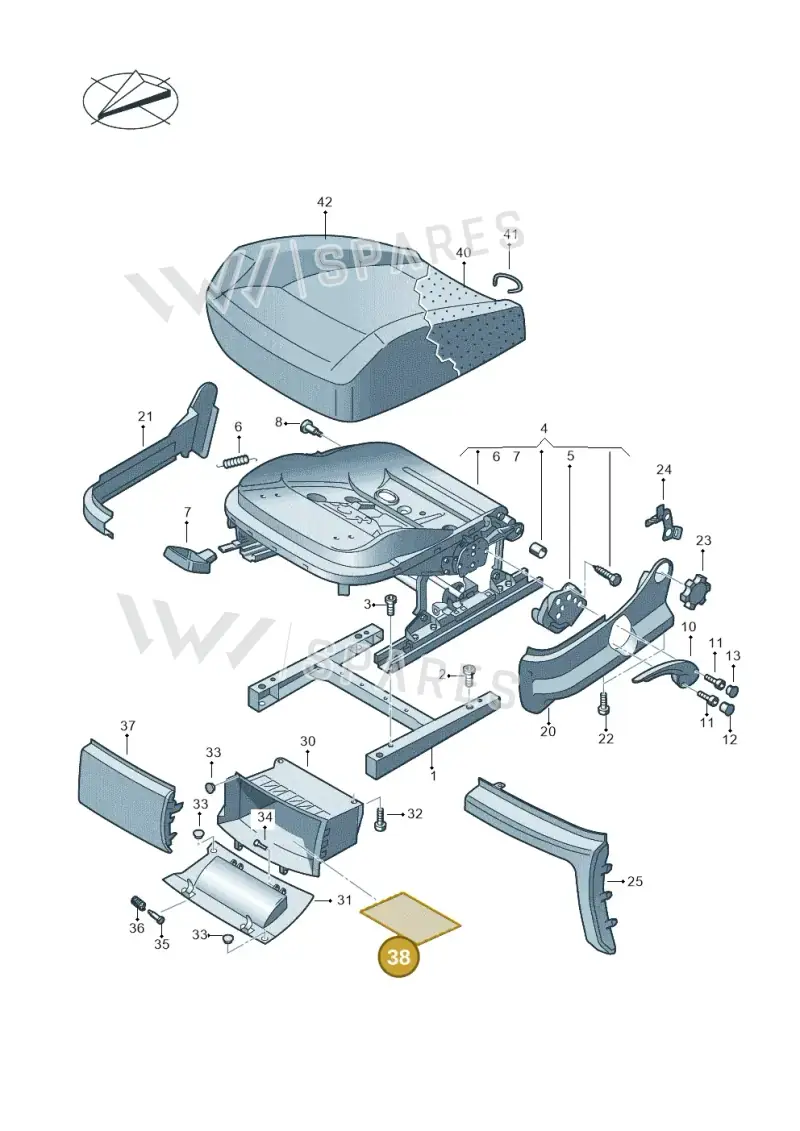 000867098 — Volkswagen Caddy kombi (2015-2020) diagram 866881050, position 38