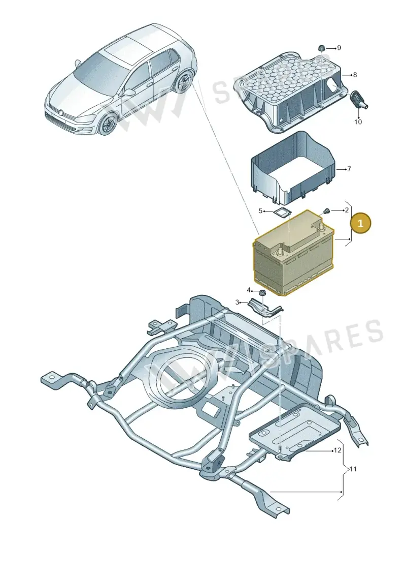 000915089E — Volkswagen Golf 1.4 BlueMotion (2012-2017) diagram 746915050, position 1