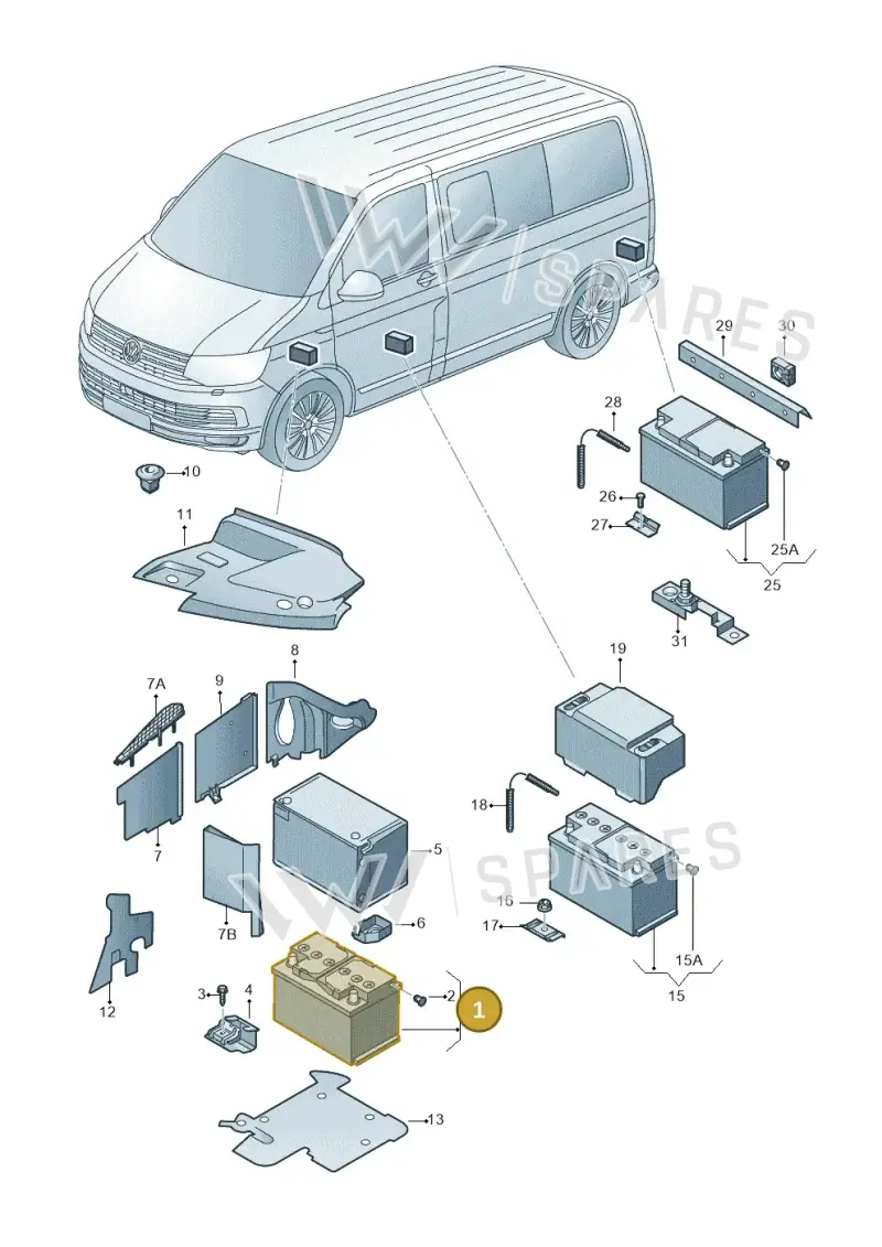 000915089E — Volkswagen California Camper (2015-2019) diagram 871915000, position 1