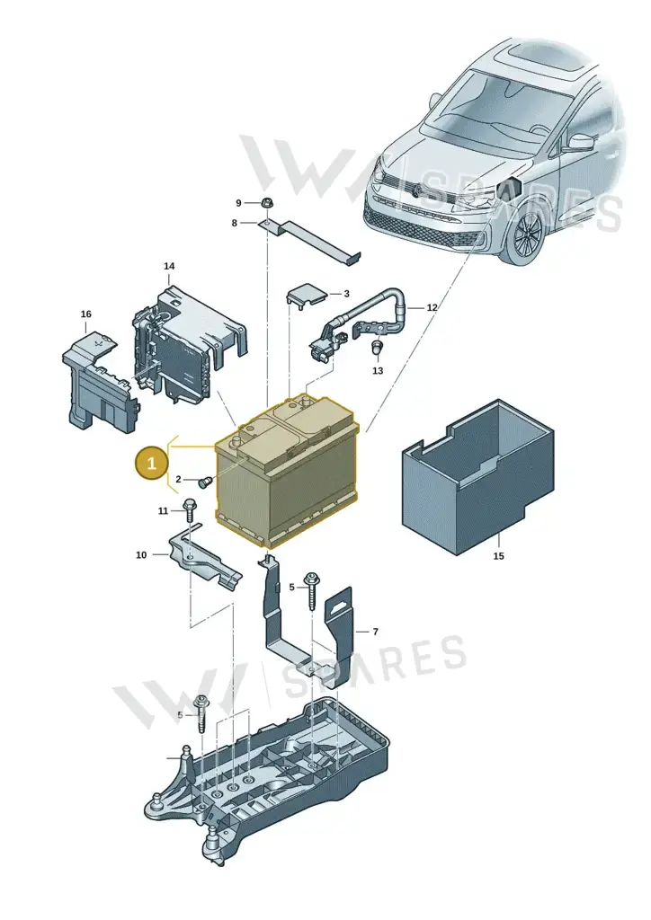 000915089E — Volkswagen Caddy Maxi Kombi (2020-2024) diagram 2ka915000, position 1