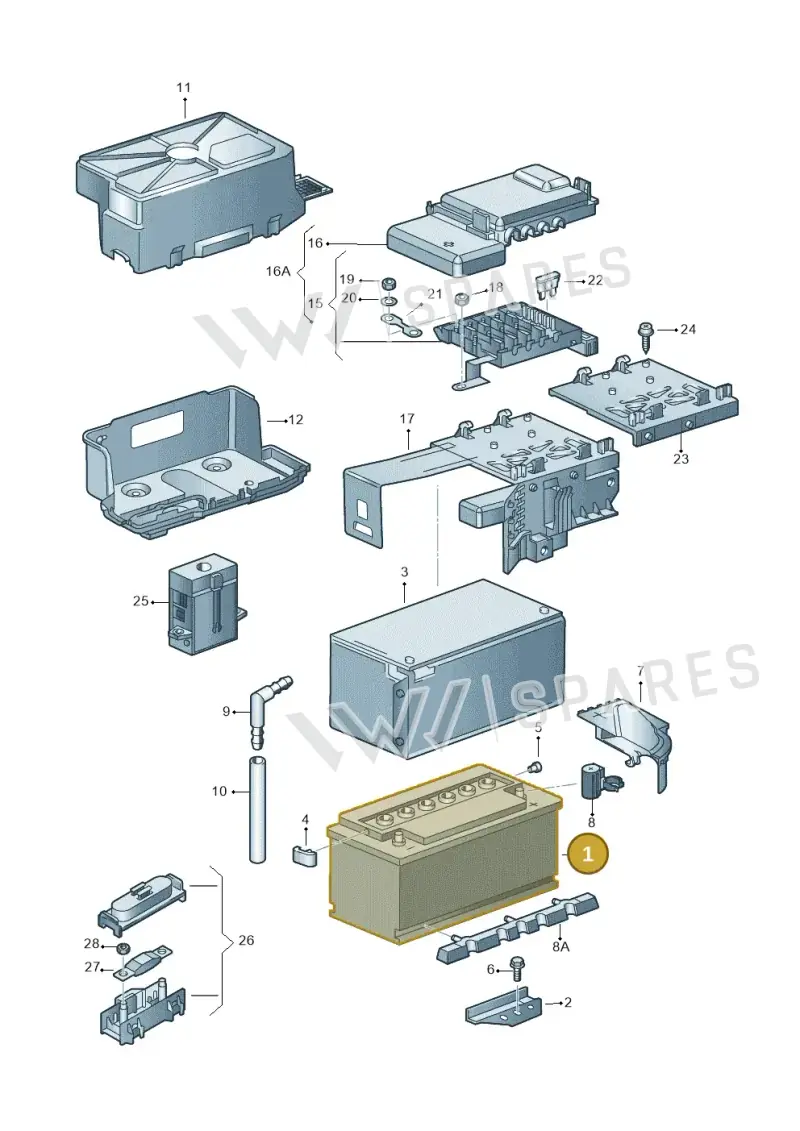 000915105AA — Volkswagen LUPO/3L TDI (2003-2005) diagram 121915100, position 1