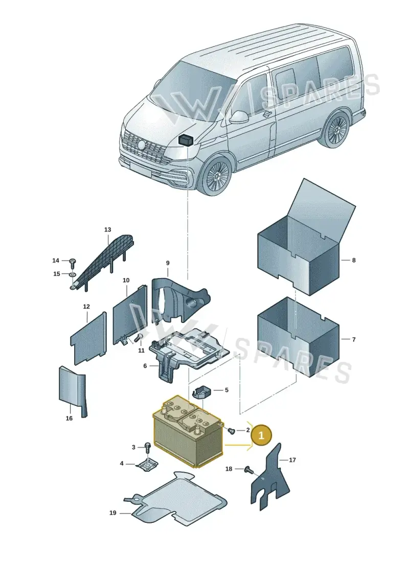 000915105CD — Volkswagen Transport. multivan (2019-2024) diagram 7em915000, position 1