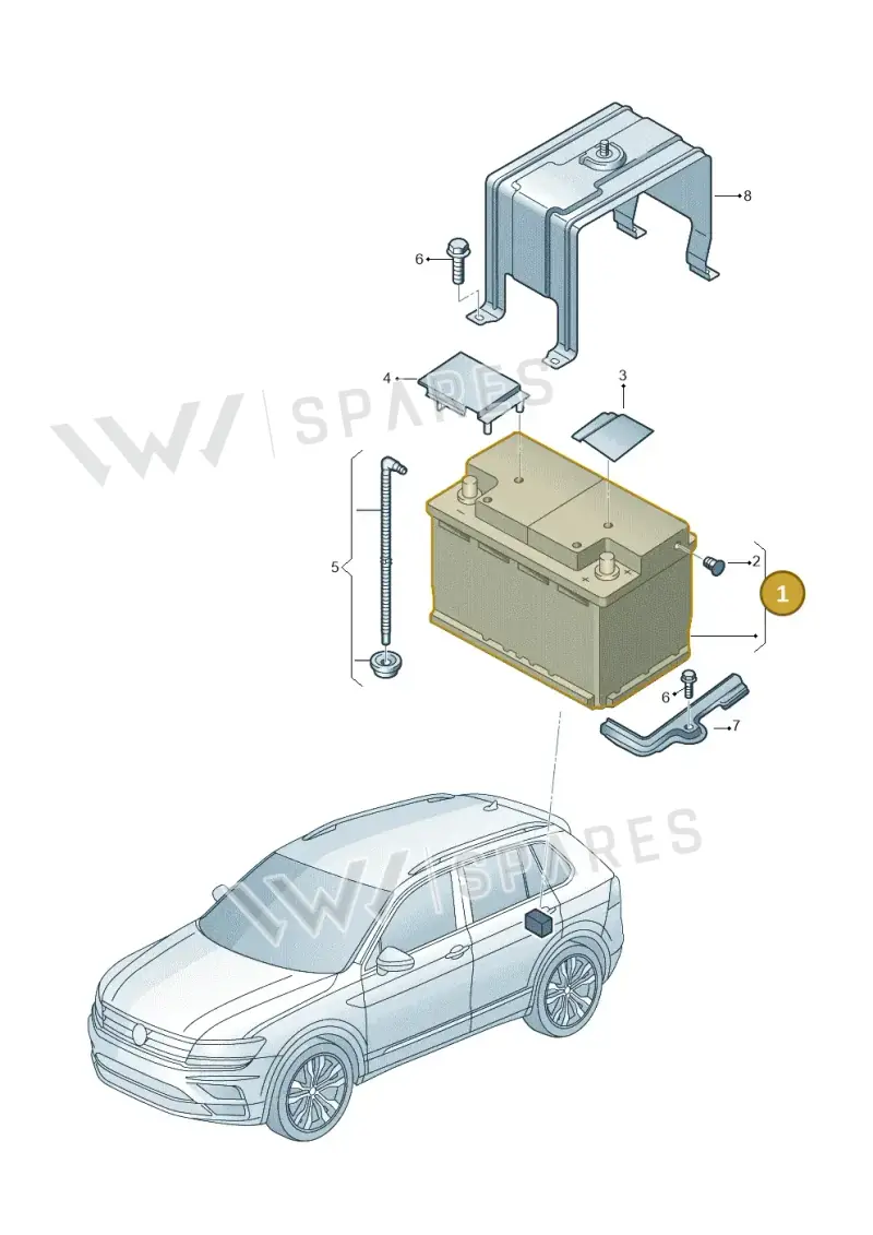 000915105CD — Volkswagen Tiguan 2.0 4Motion (2017-2024) diagram 884915100, position 1