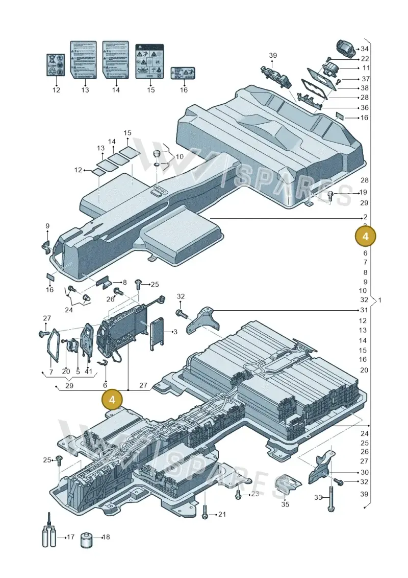 000915340F — Volkswagen E-Golf (2014-2021) diagram 774915500, position 4