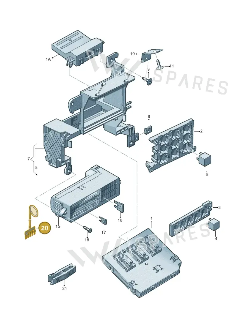 000937524A — Volkswagen Golf Plus 1.6 (2009-2011) diagram 650937000, position 20
