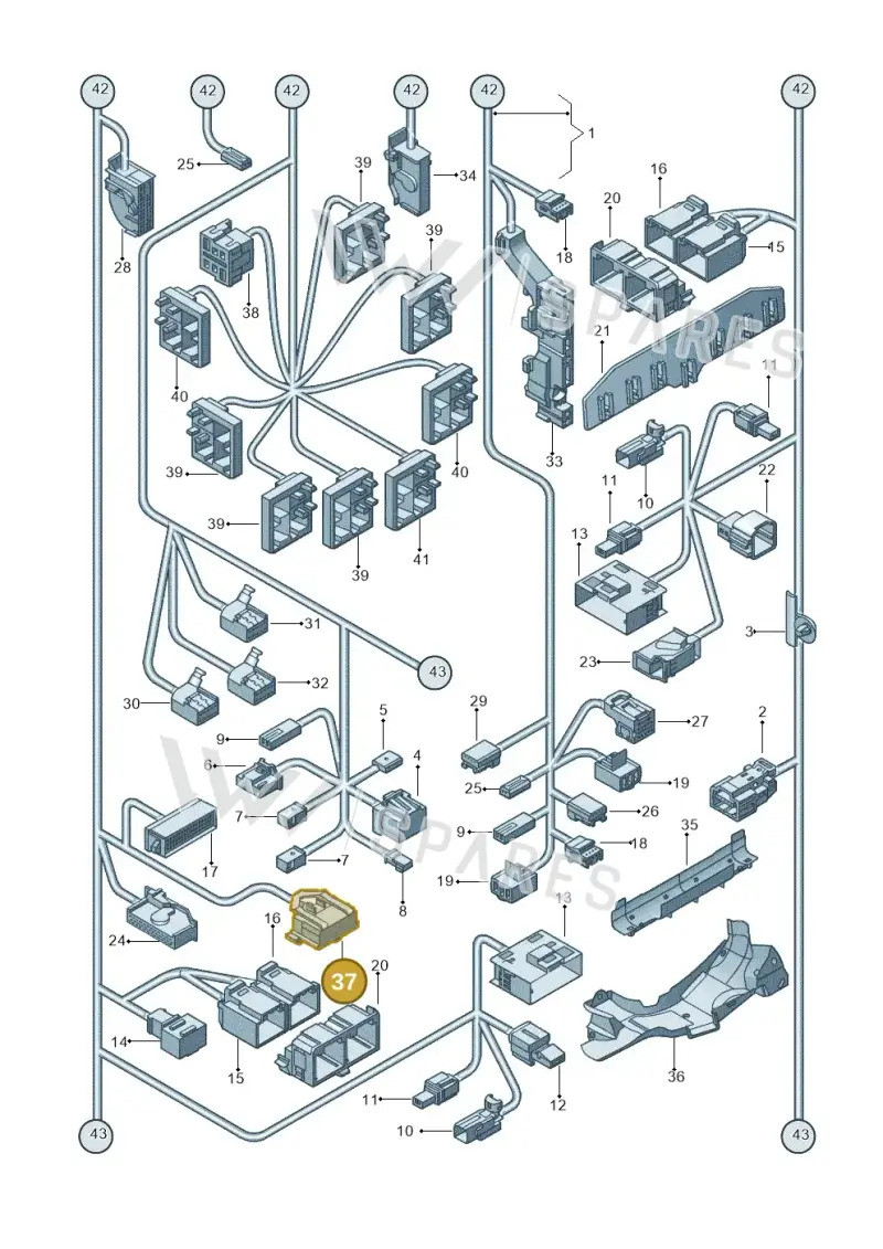 000937615 — Volkswagen New beetle (2011-2016) diagram 715971830, position 37