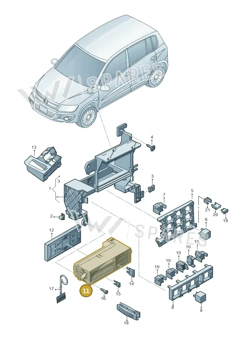 000937615 — Volkswagen Tiguan 4Motion (2011-2018) diagram 719937100, position 11