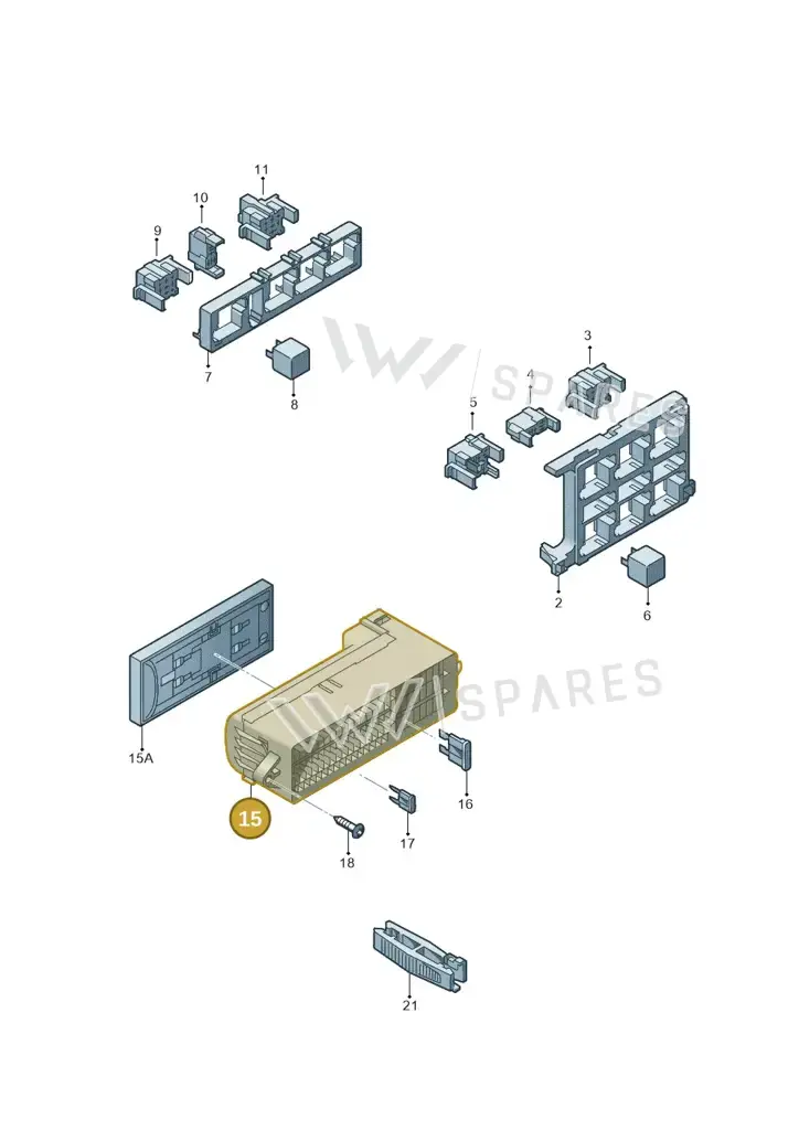 000937615A — Volkswagen Caddy kombi (2015-2020) diagram 694937000, position 15