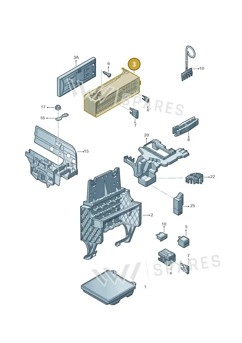 000937615B — Volkswagen Polo (2009-2014) diagram 672937000, position 3