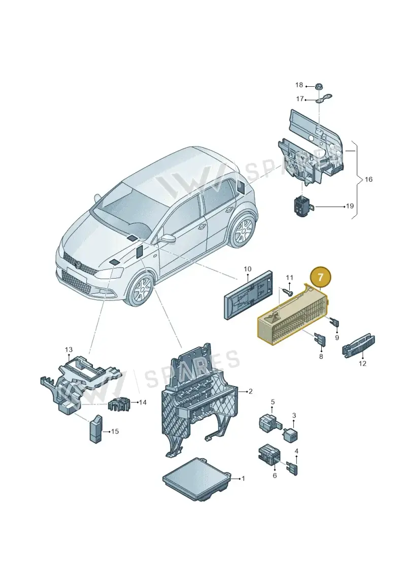 000937615B — Volkswagen Polo (2009-2012) diagram 672937010, position 7