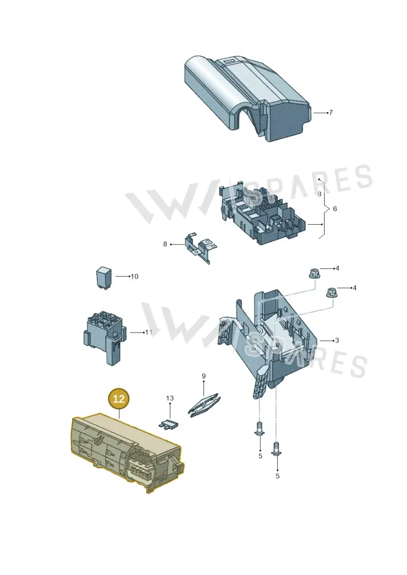 000937615B — Volkswagen Jetta (2010-2014) diagram 692937000, position 12