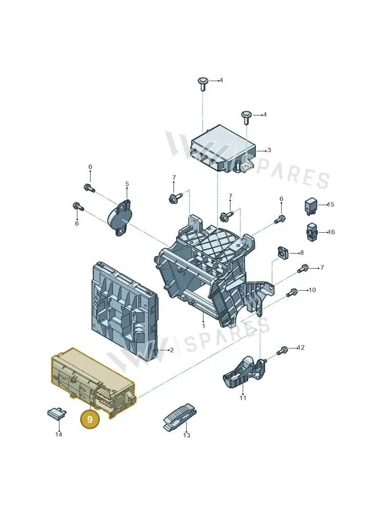 000937615B — Volkswagen Beetle (2016-2019) diagram 801937000, position 9