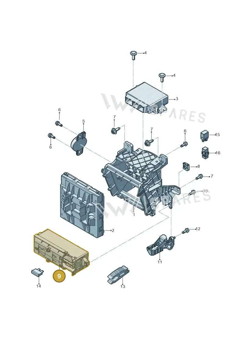 000937615B — Volkswagen Beetle (2016-2019) diagram 801937000, position 9