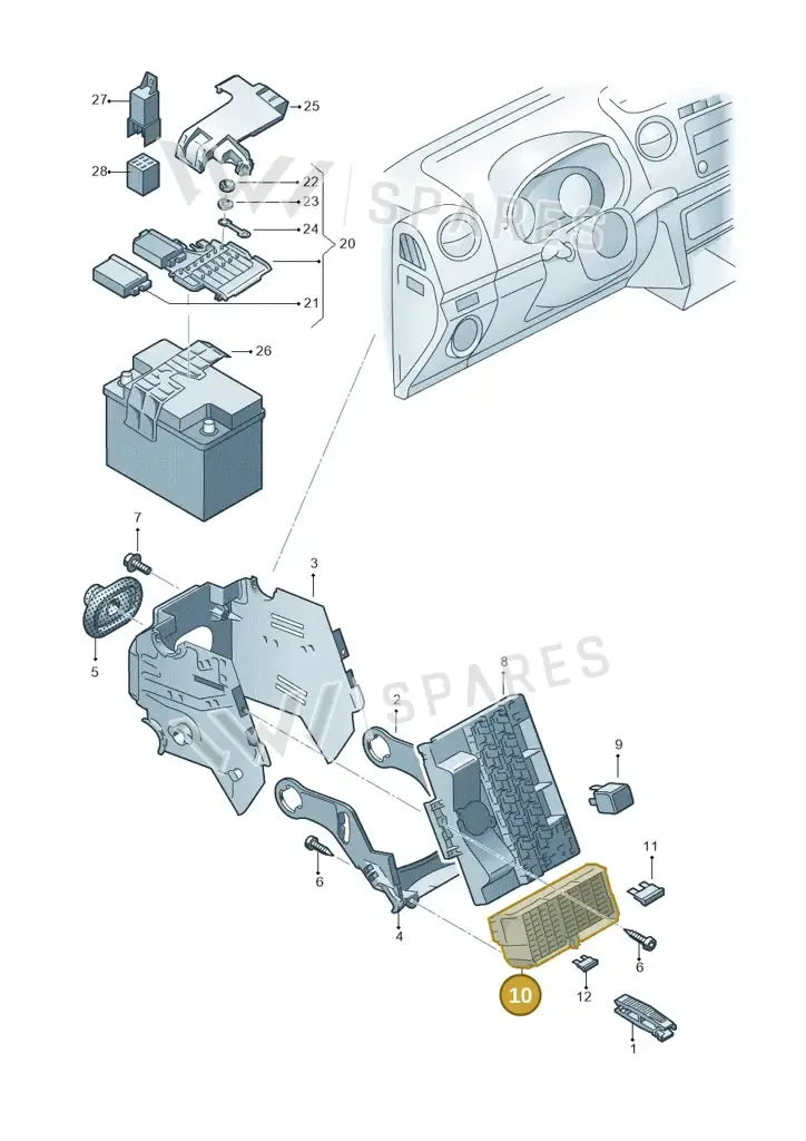 000941828 — Volkswagen Amarok twin cab (2012-2016) diagram 683937000, position 10