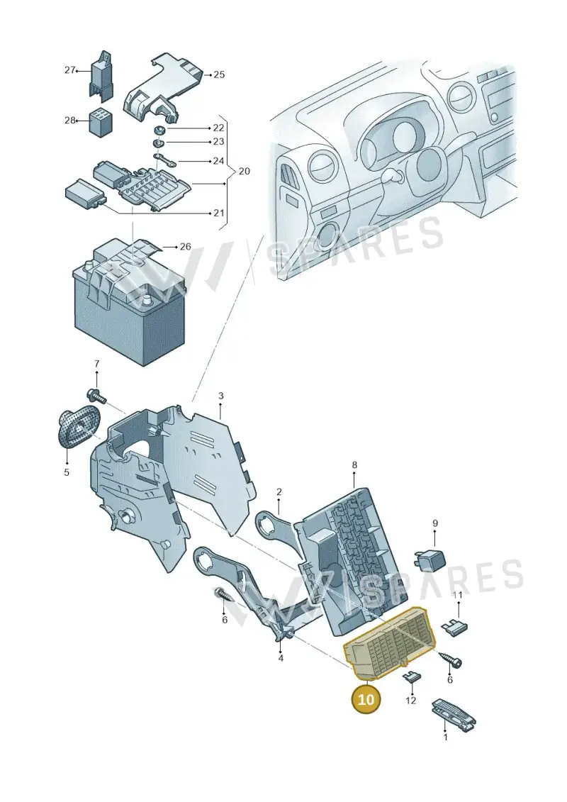 000941828 — Volkswagen Amarok twin cab (2012-2016) diagram 683937000, position 10