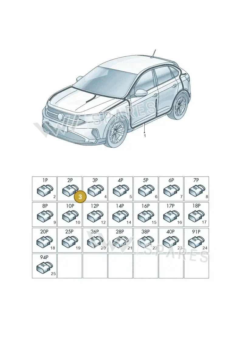 000971582F — Volkswagen Taigo (2021-2025) diagram 2f0971081, position 3