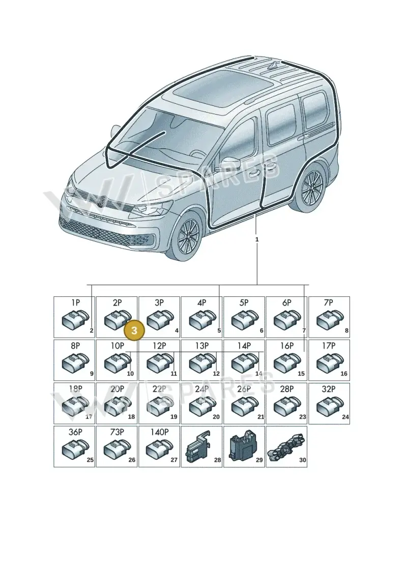 000971582F — Volkswagen Caddy Maxi (2020-2025) diagram 2ka971090, position 3