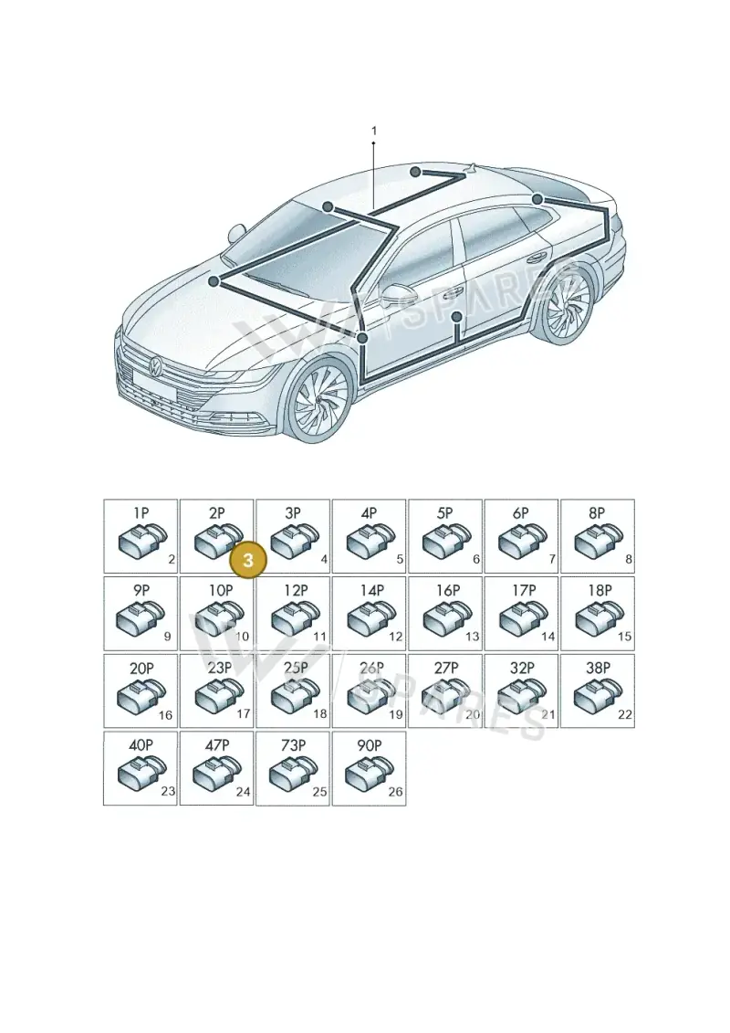 000971582L — Volkswagen Arteon (2017-2023) diagram 828971900, position 3