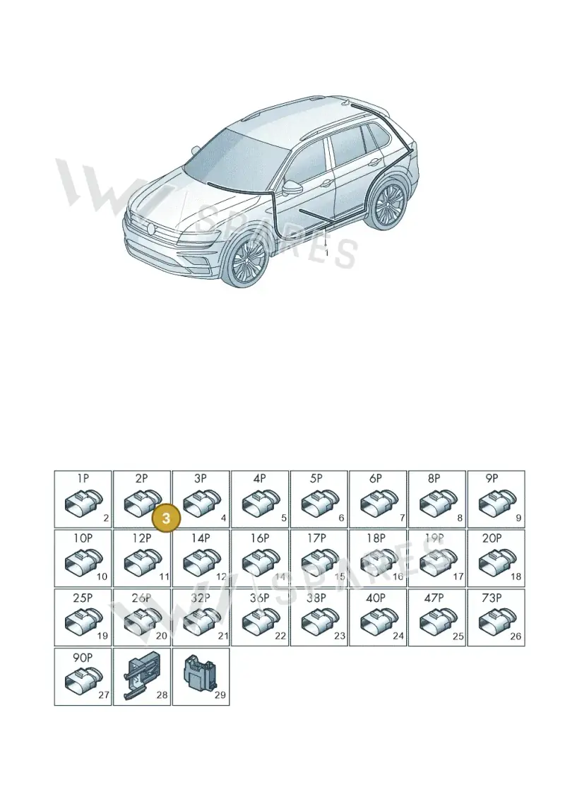000971582L — Volkswagen Tiguan 2.0 4Motion (2016-2024) diagram 884971082, position 3