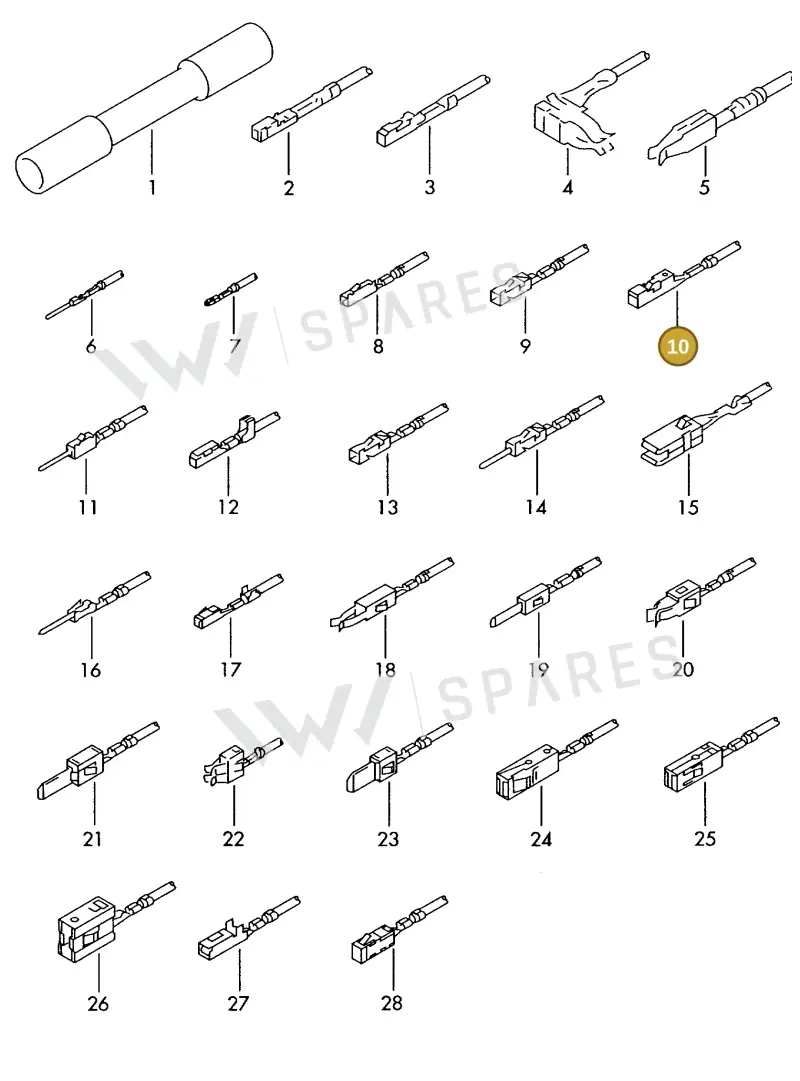 000979011E — Volkswagen 1J0 platform diagram 198979300, position 10