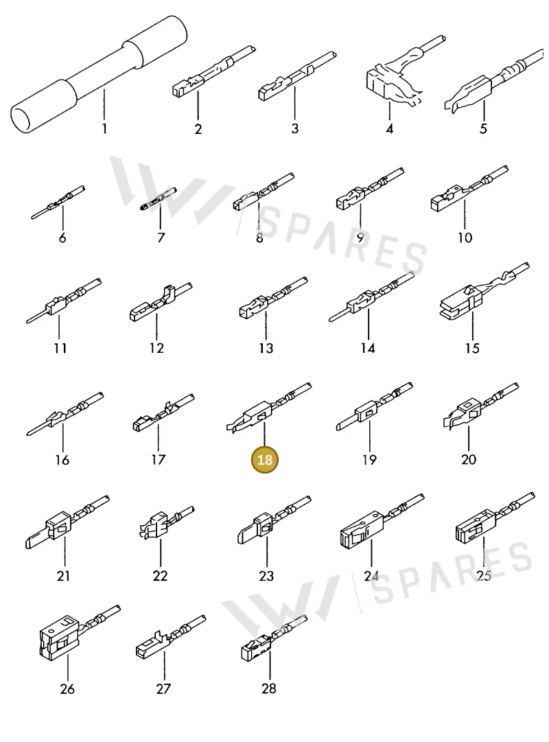 000979019EA — Volkswagen 1J0 platform diagram 198979300, position 18