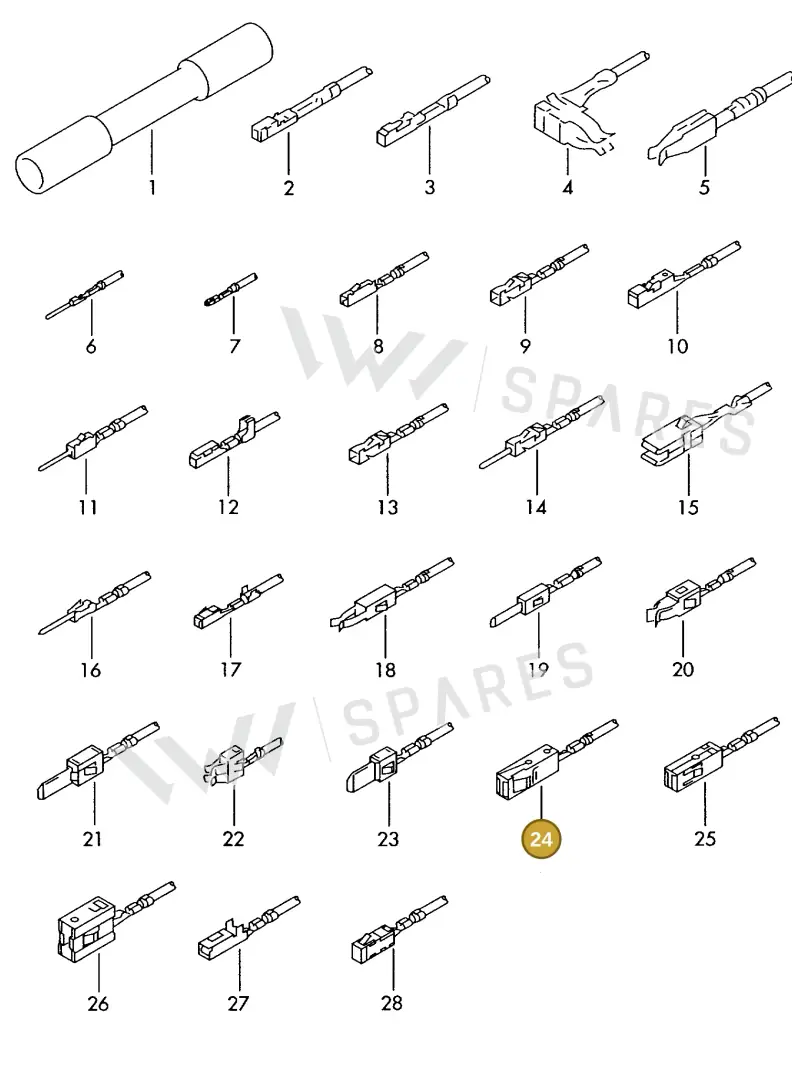 000979025E — Volkswagen 1J0 platform diagram 198979300, position 24